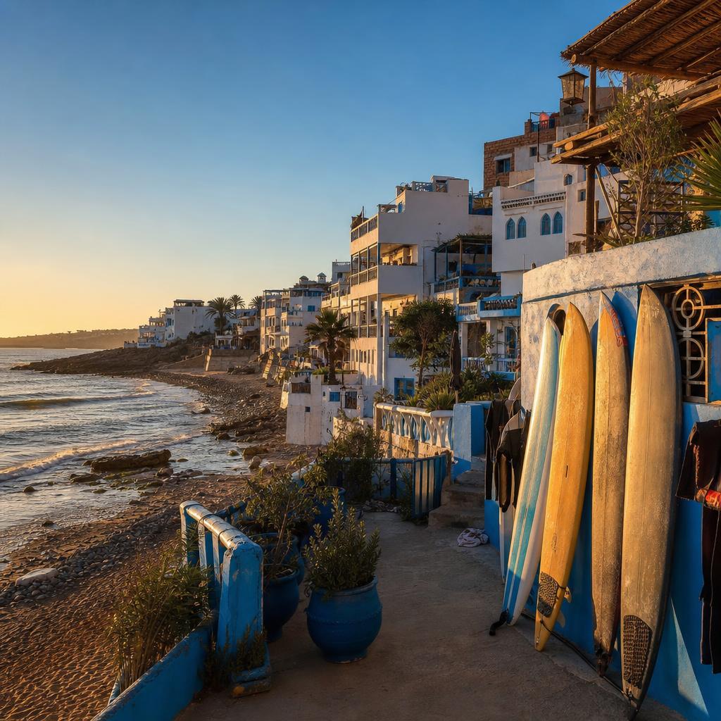 Taghazout : surf camp face à l'océan